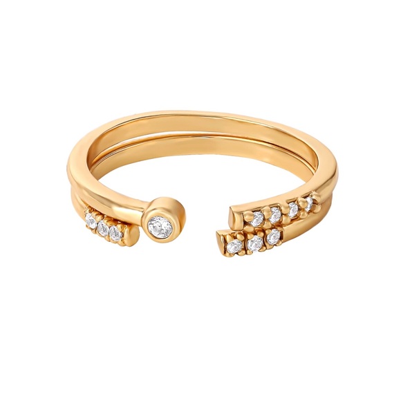 Jessica Simpson 14 Karat Gold Plated Rings - Picture 2 of 3